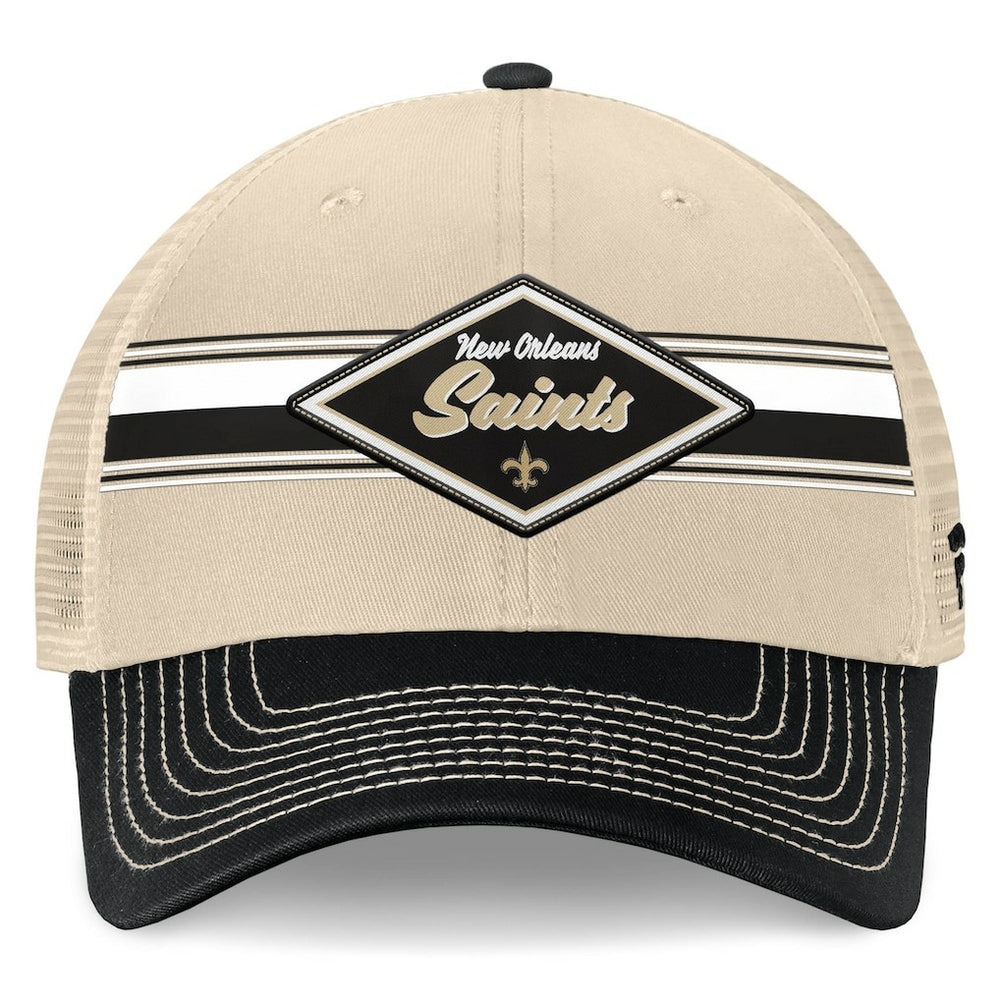 New Orleans Saints Diamond Stripe Trucker Adjustable Hat | NFL Outlet
