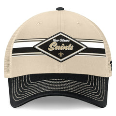 New Orleans Saints Diamond Stripe Trucker Adjustable Hat | NFL Outlet
