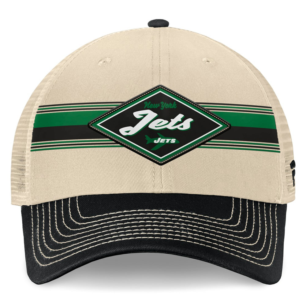 New York Jets Diamond Stripe Trucker Adjustable Hat | NFL New