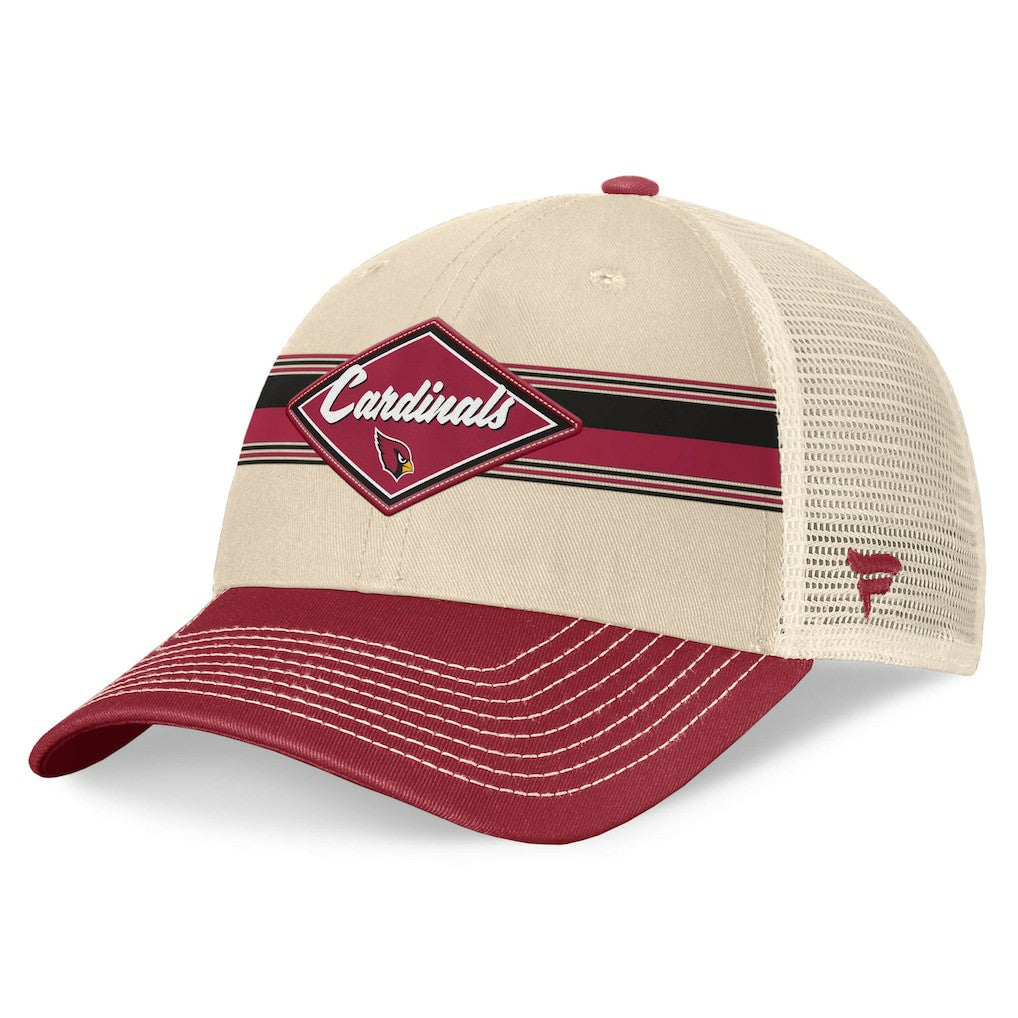 Arizona Cardinals Diamond Stripe Trucker Adjustable Hat | NFL Outlet