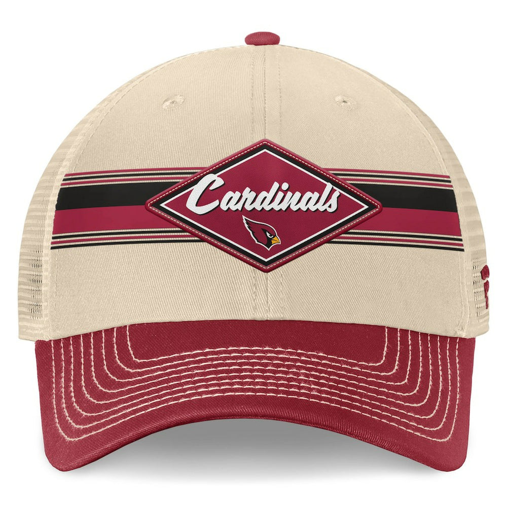 Arizona Cardinals Diamond Stripe Trucker Adjustable Hat | NFL Outlet