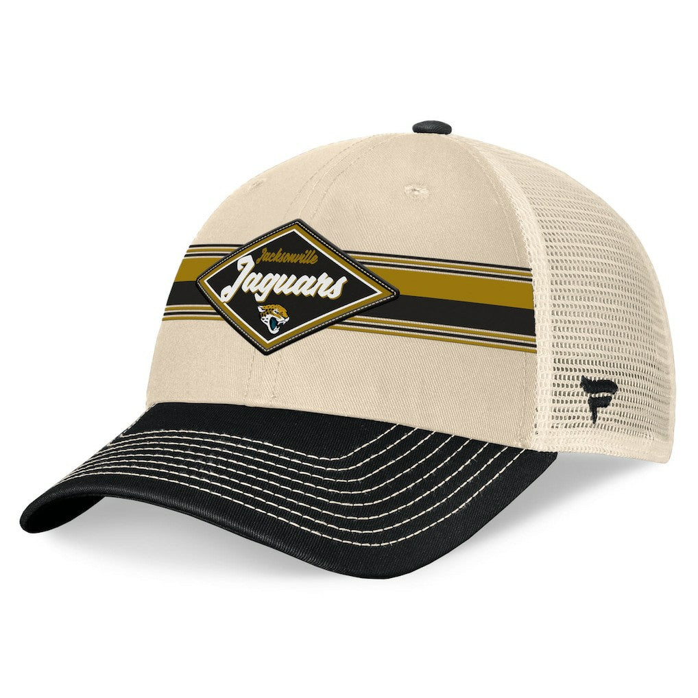Jacksonville Jaguars Diamond Stripe Trucker Adjustable Hat | NFL Near me