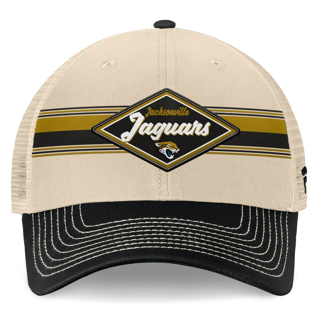 Jacksonville Jaguars Diamond Stripe Trucker Adjustable Hat | NFL Near me