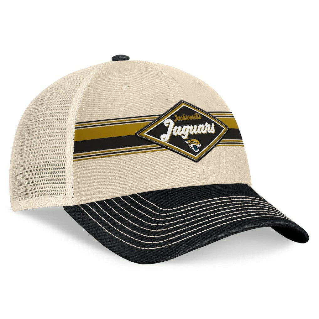 Jacksonville Jaguars Diamond Stripe Trucker Adjustable Hat | NFL Near me