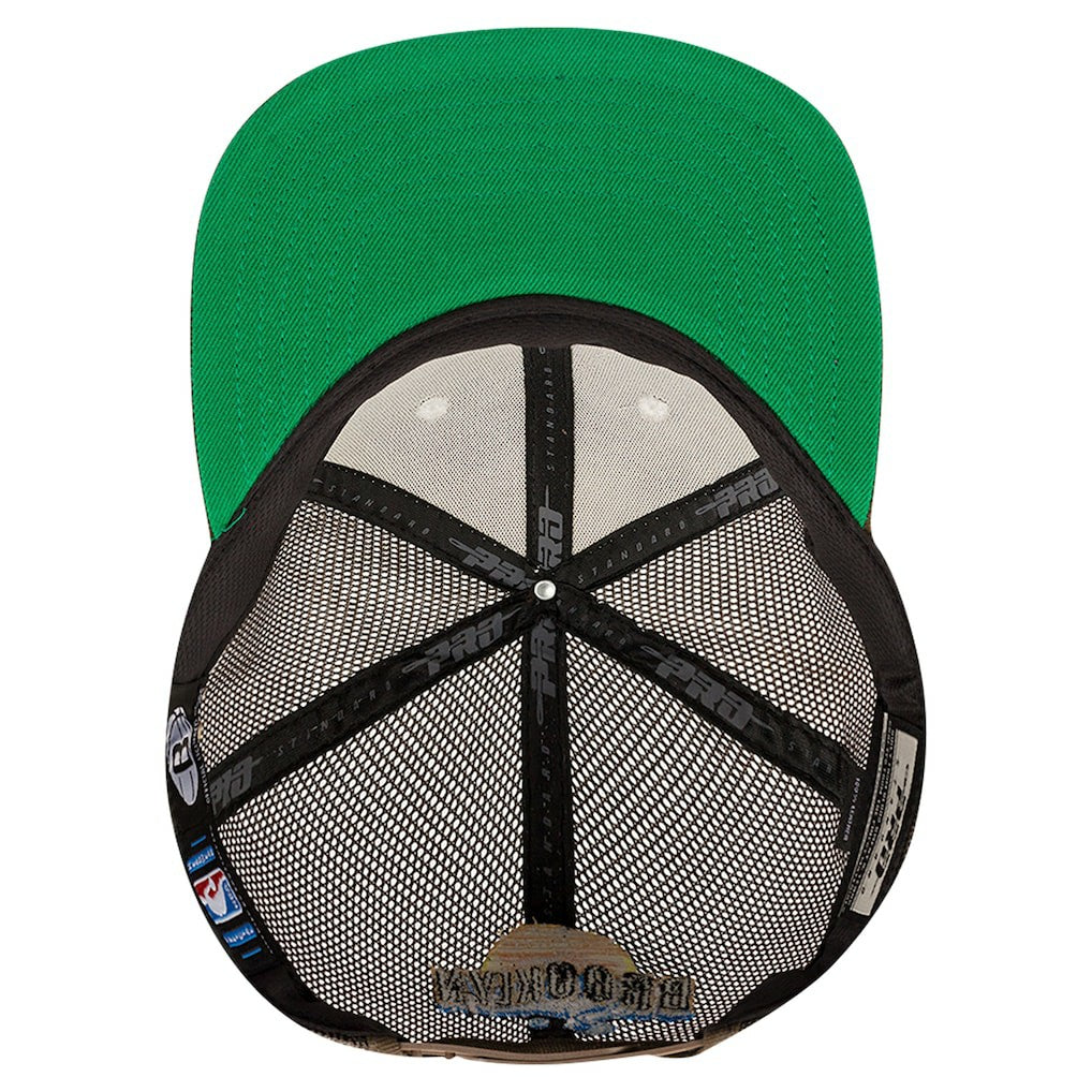 Cream/Brown Brooklyn Nets Pro Standard Glint Sunset Snapback Hat | NBA