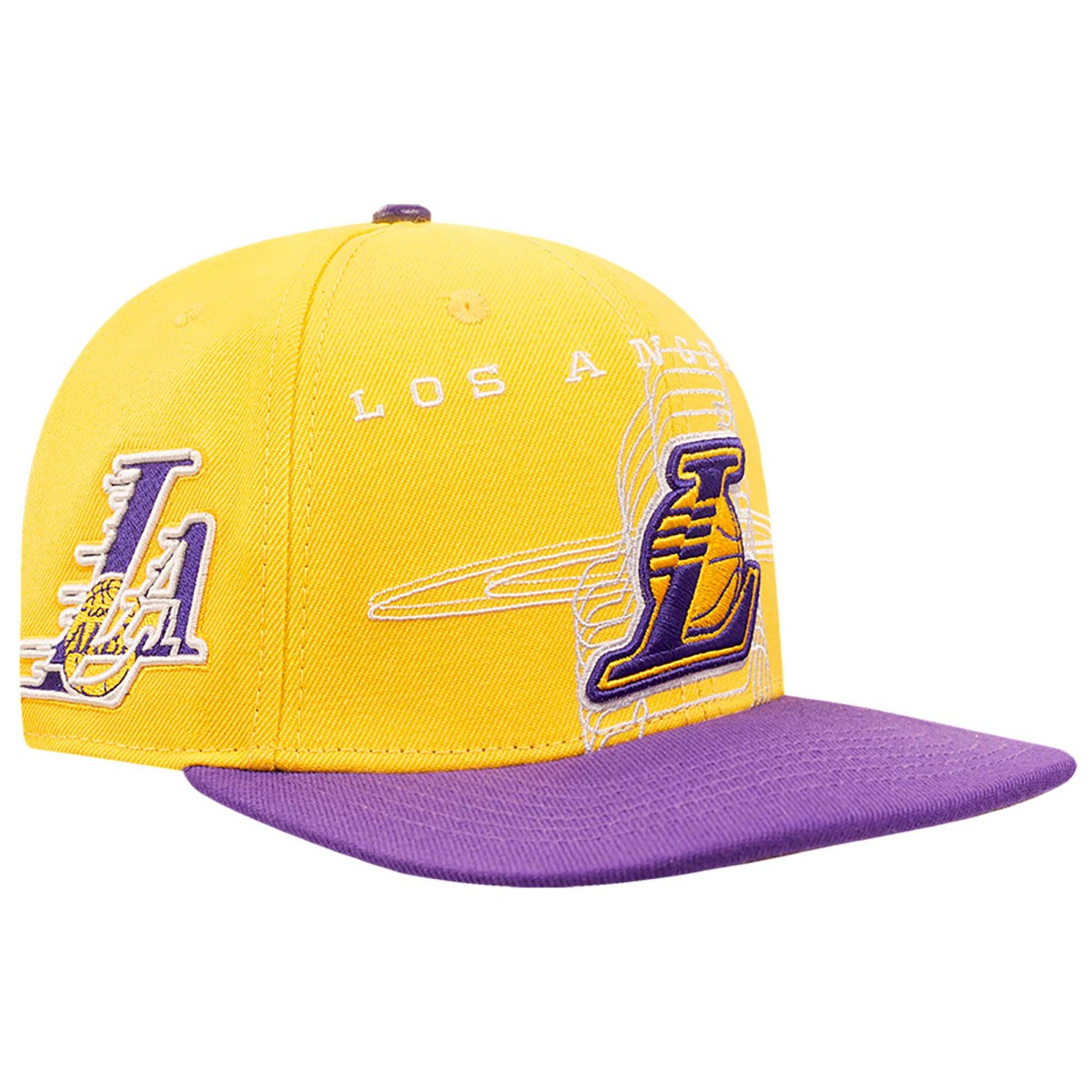 Gold/Purple Los Angeles Lakers Pro Standard Logo Morph Snapback Hat | NBA