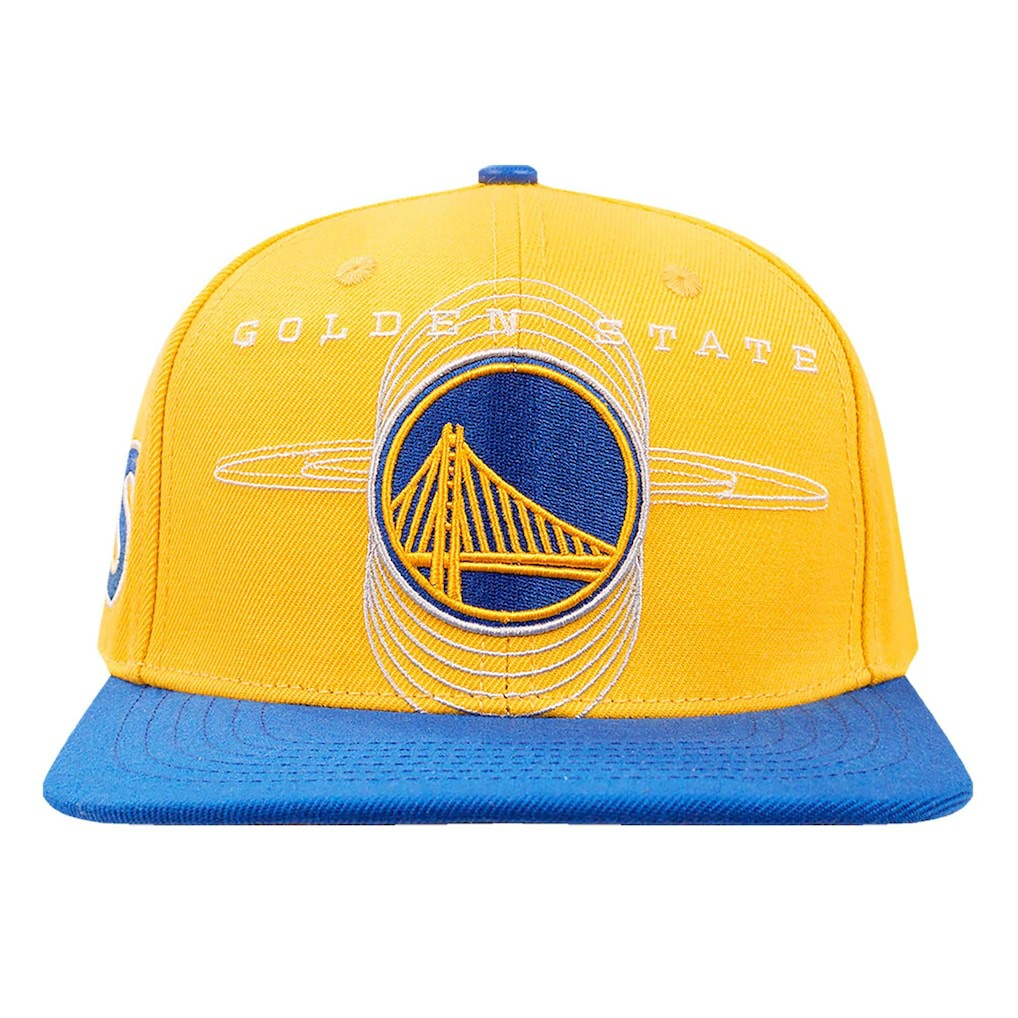 Gold/Royal Golden State Warriors Pro Standard Logo Morph Snapback Hat sale | NBA