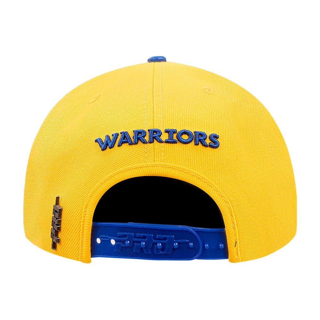 Gold/Royal Golden State Warriors Pro Standard Logo Morph Snapback Hat sale | NBA