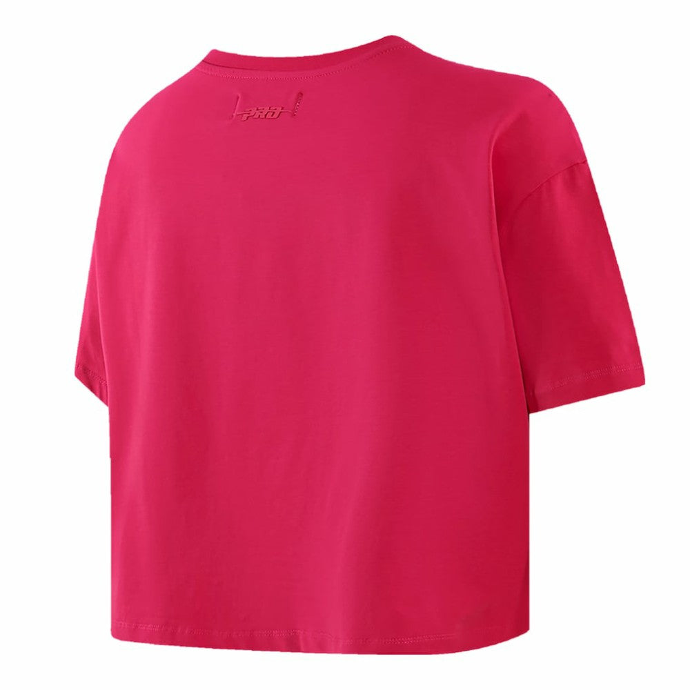 Boston Red Sox Pro Standard Women's Triple Pink Boxy Cropped T-Shirt - MLB T-shirts
