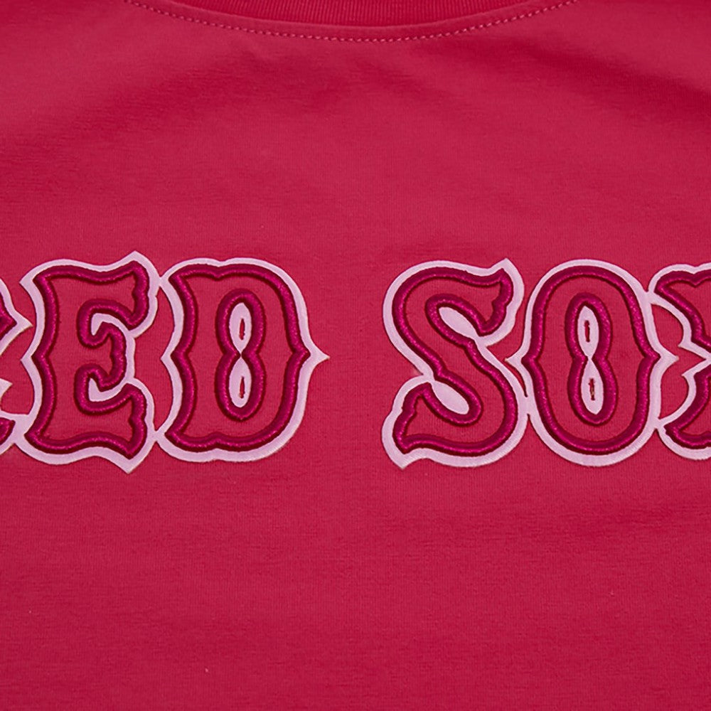 Boston Red Sox Pro Standard Women's Triple Pink Boxy Cropped T-Shirt - MLB T-shirts