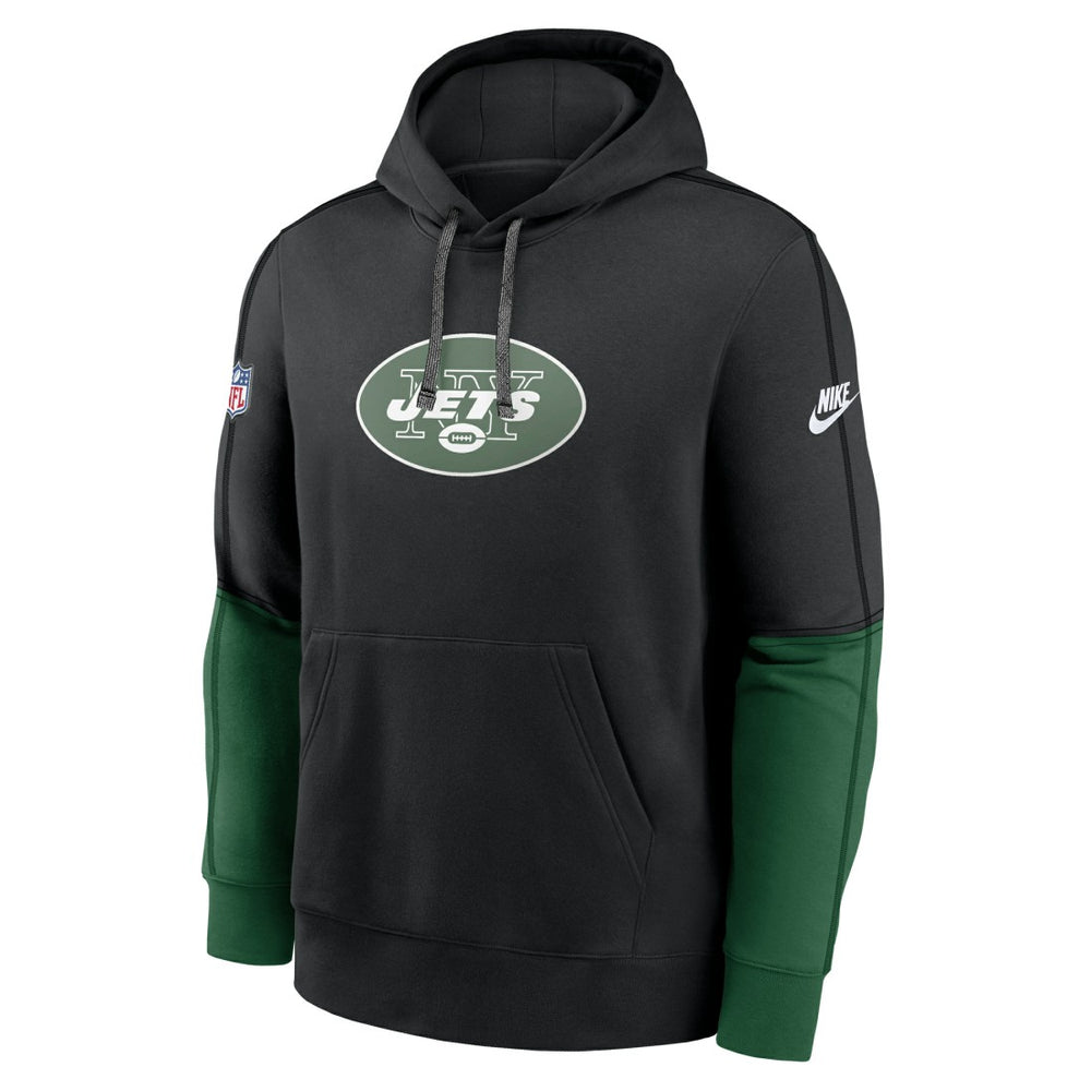 New York Jets Throwback Logo Club Tri-Blend Pullover Hoodie | NFL US