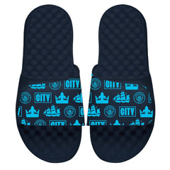 Manchester City ISlide Youth Glyph Pattern Slide Sandals