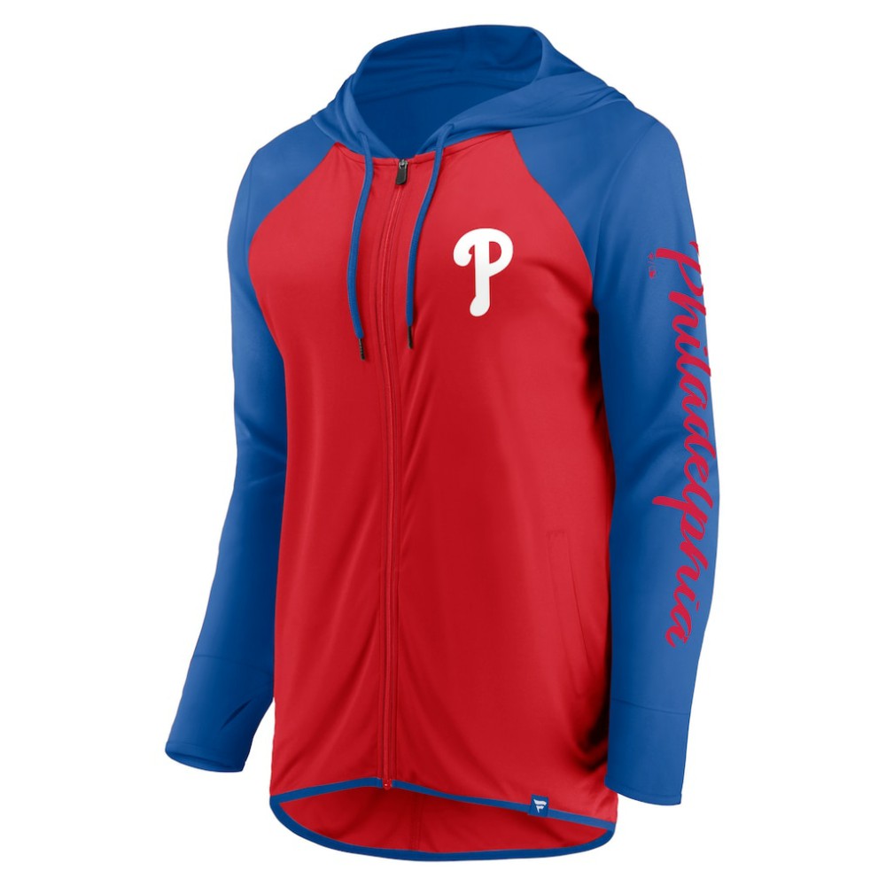 Philadelphia Phillies Fanatics Women's Script Sleeve Full-Zip Hoodie - MLB Hoodies