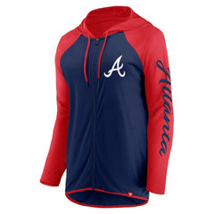 Atlanta Braves Fanatics Women's Script Sleeve Full-Zip Hoodie - MLB Hoodies