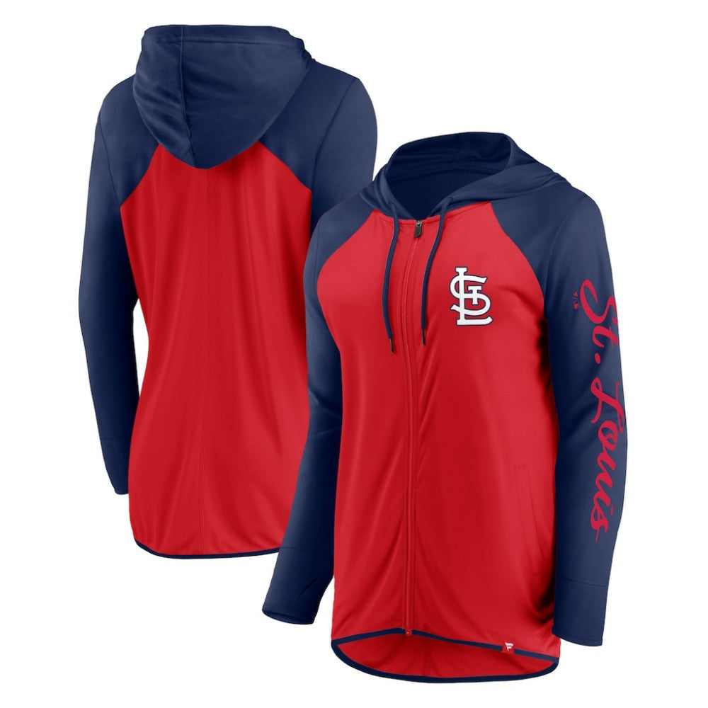 St. Louis Cardinals Fanatics Women's Script Sleeve Full-Zip Hoodie - MLB Hoodies