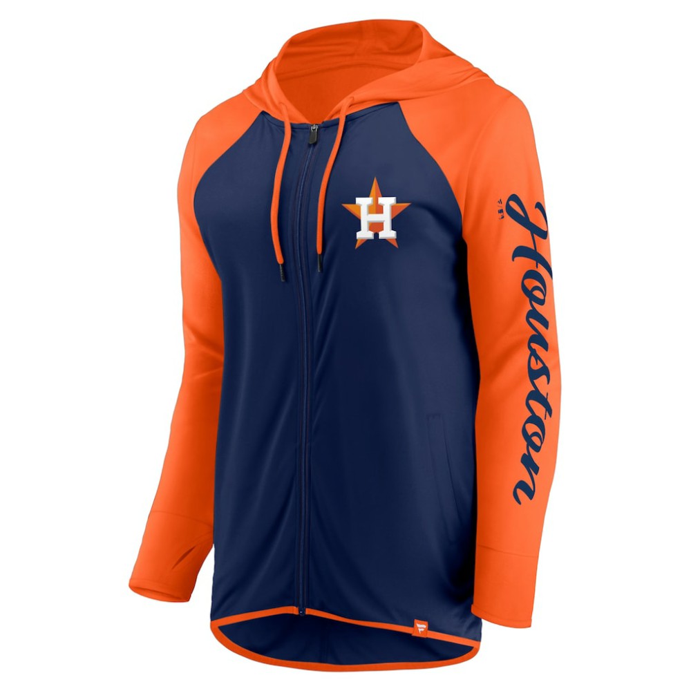Houston Astros Fanatics Women's Script Sleeve Full-Zip Hoodie - MLB Hoodies
