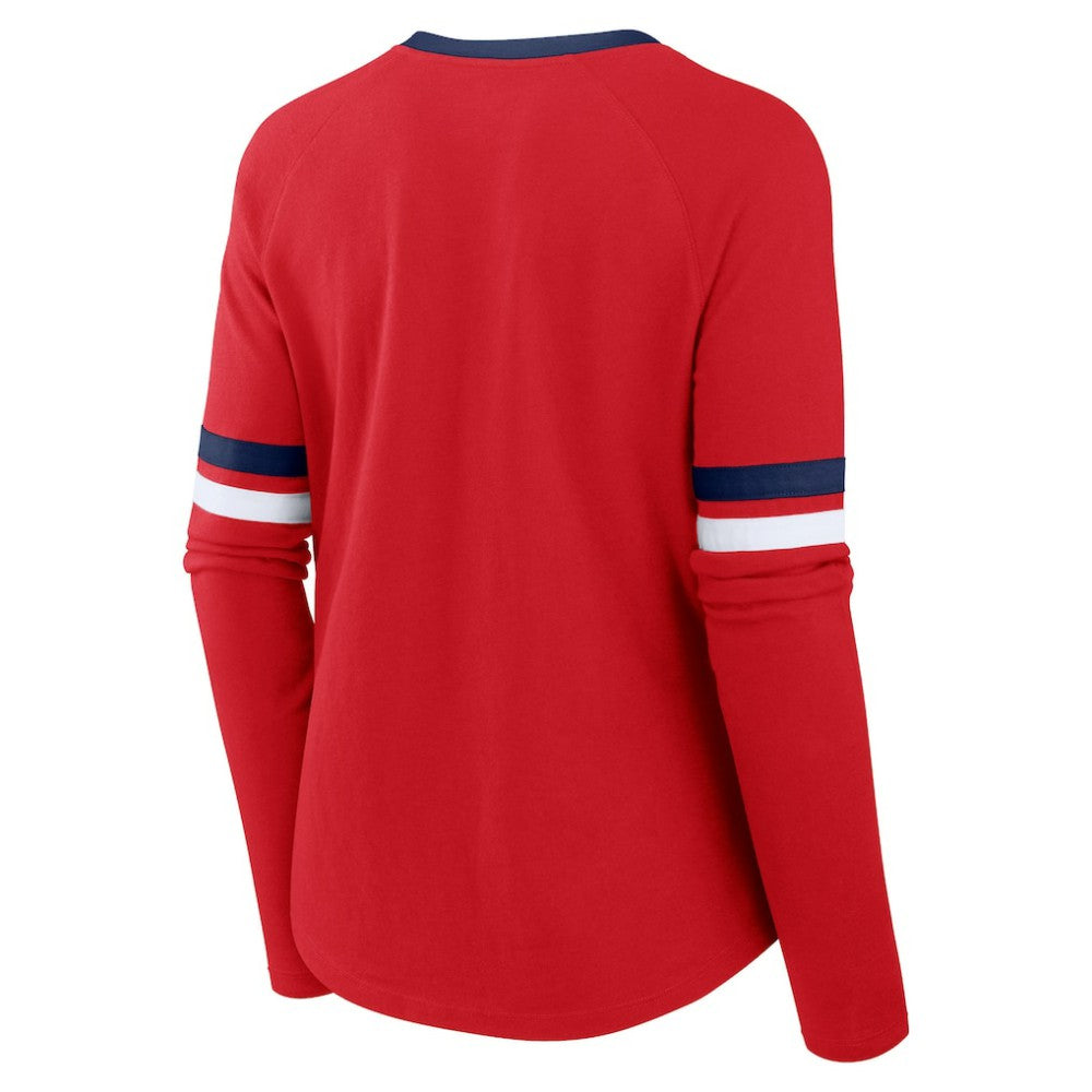 St. Louis Cardinals Fanatics Women's Won & Done Raglan Lace-Up Long Sleeve T-Shirt - MLB T-shirts