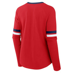 St. Louis Cardinals Fanatics Women's Won & Done Raglan Lace-Up Long Sleeve T-Shirt - MLB T-shirts