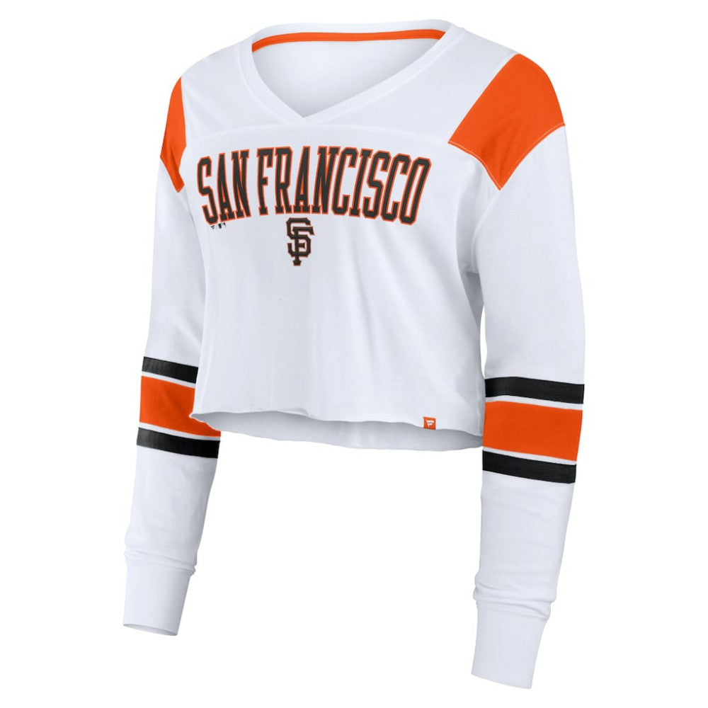 San Francisco Giants Fanatics Women's Stretch Cropped Fashion Long Sleeve T-Shirt - MLB T-shirts
