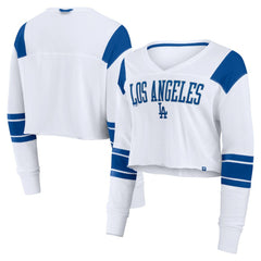 Los Angeles Dodgers Fanatics Women's Stretch Cropped Fashion Long Sleeve T-Shirt - MLB T-shirts