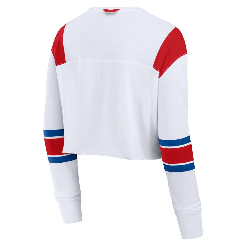 Philadelphia Phillies Fanatics Women's Stretch Cropped Fashion Long Sleeve T-Shirt - MLB T-shirts