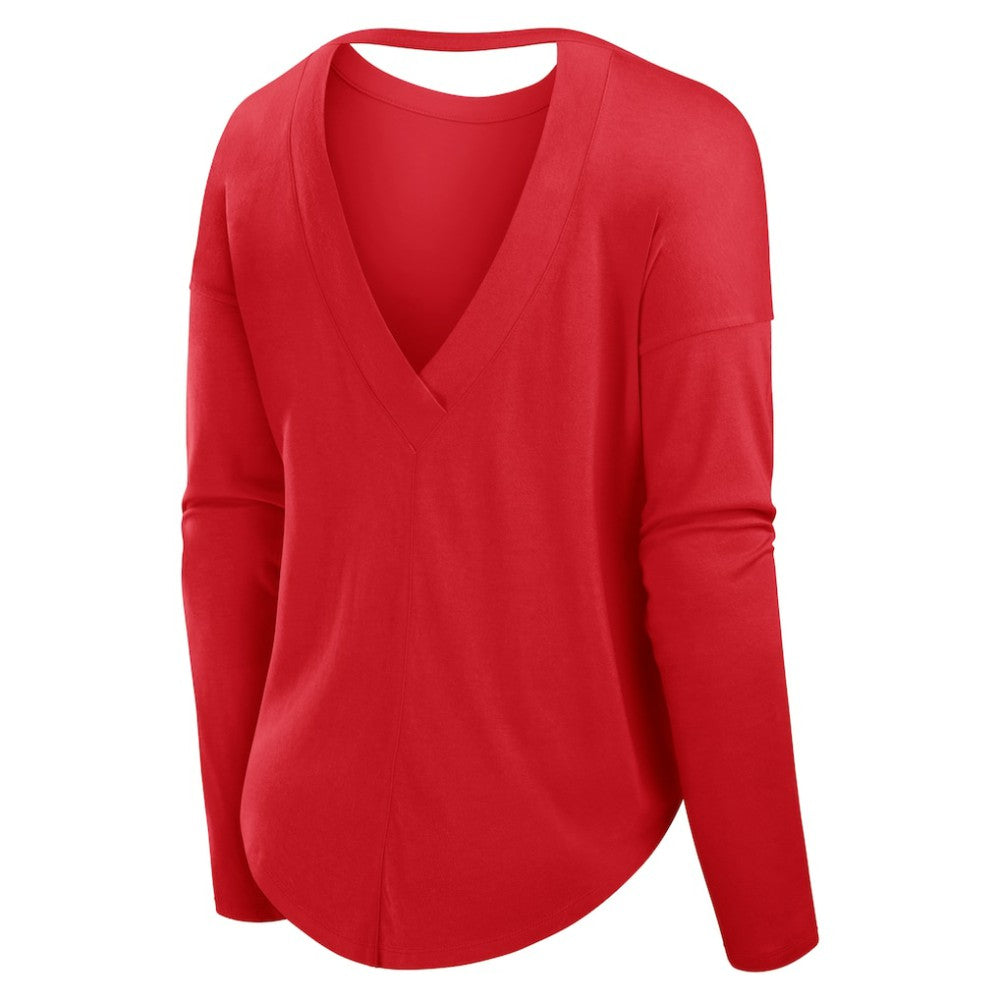 Philadelphia Phillies Fanatics Women's Core Boat Neck Long Sleeve T-Shirt  - MLB T-shirts