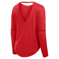 Philadelphia Phillies Fanatics Women's Core Boat Neck Long Sleeve T-Shirt  - MLB T-shirts