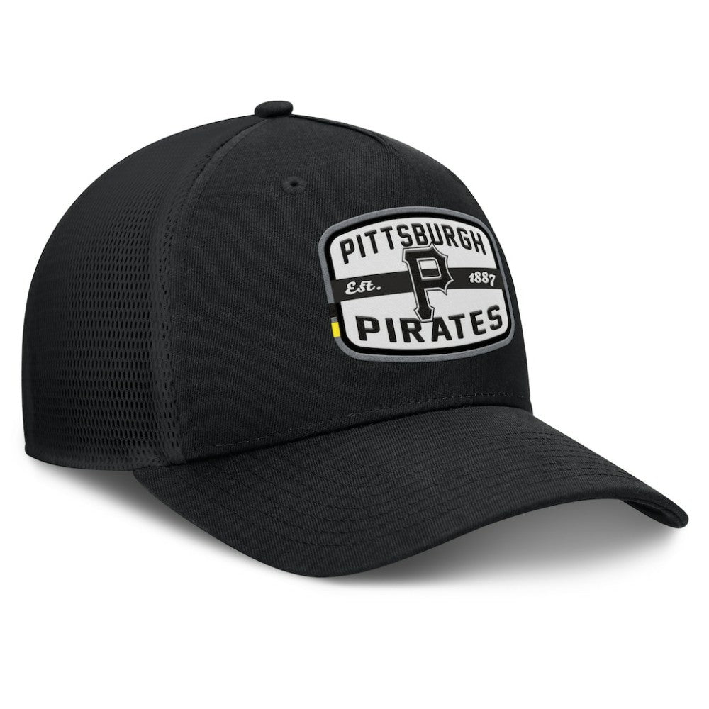Pittsburgh Pirates Fanatics Team Patch A-Frame Trucker Snapback Hat - MLB Hats