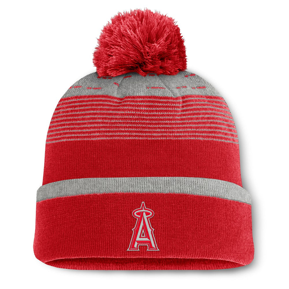 Los Angeles Angels Fanatics Fundamental Gradient Cuffed Knit Hat with Pom - MLB Hats