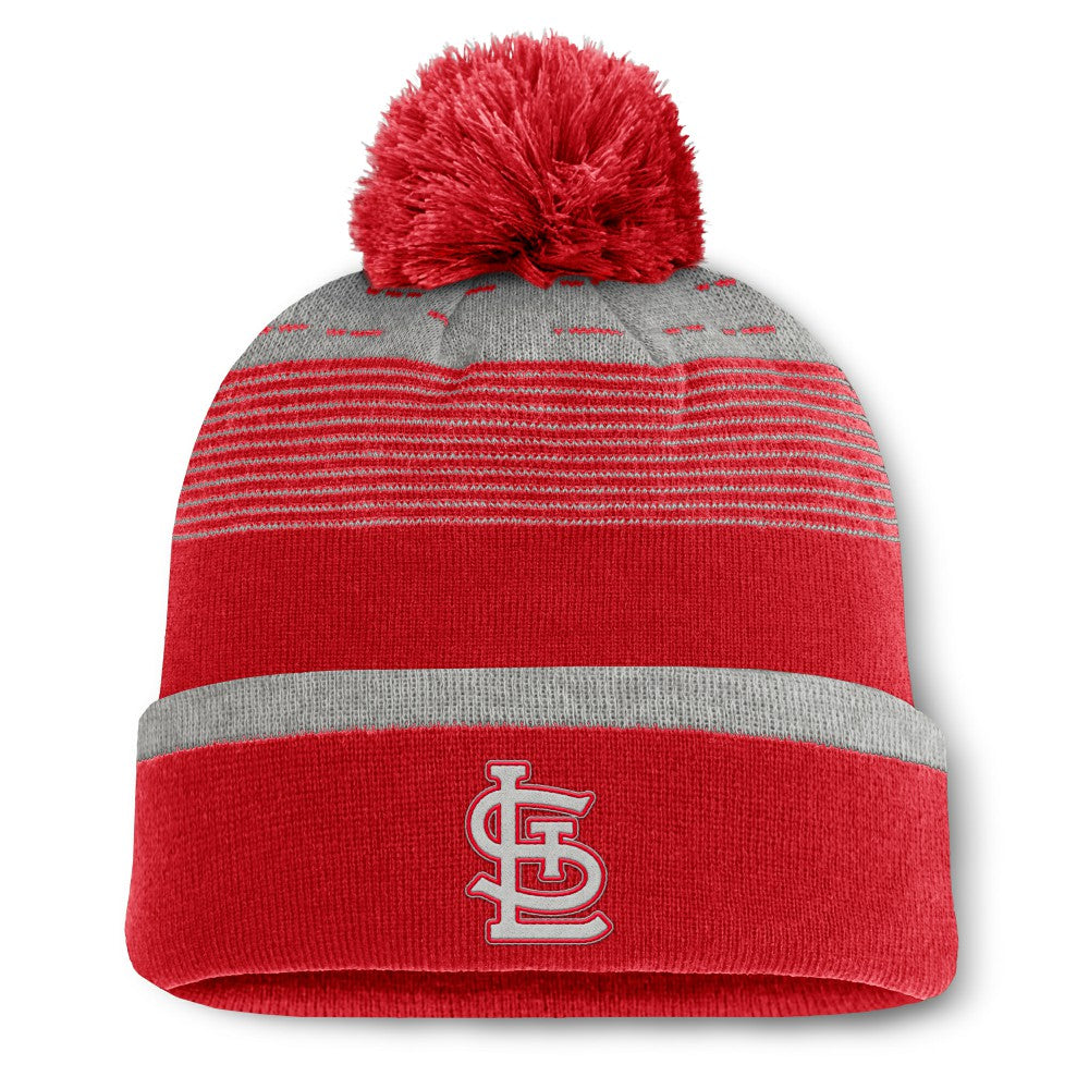 St. Louis Cardinals Fanatics Fundamental Gradient Cuffed Knit Hat with Pom - MLB Hats