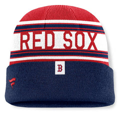 Boston Red Sox Fanatics Fundamental Team Stripe Cuffed Knit Hat - MLB Hats