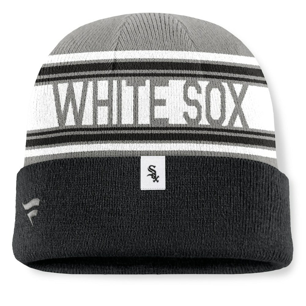 Chicago White Sox Fanatics Fundamental Team Stripe Cuffed Knit Hat - MLB Hats
