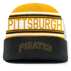 Pittsburgh Pirates Fanatics Fundamental Team Stripe Cuffed Knit Hat - MLB Hats