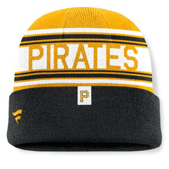 Pittsburgh Pirates Fanatics Fundamental Team Stripe Cuffed Knit Hat - MLB Hats