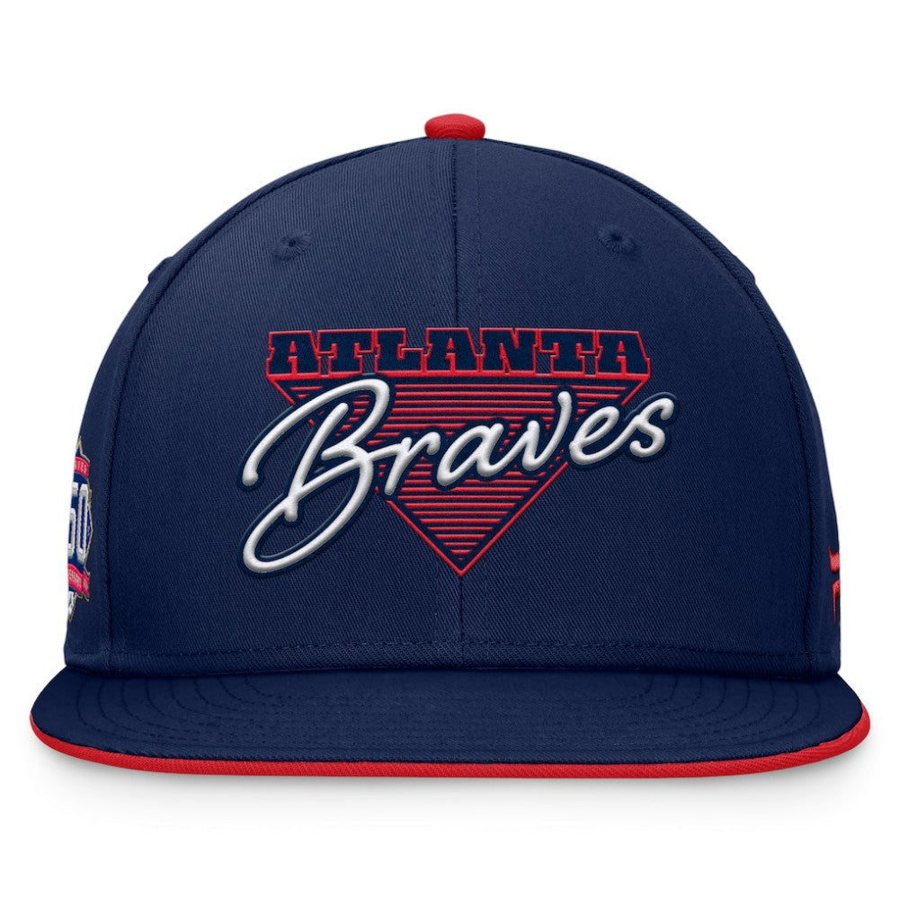 Atlanta Braves Fanatics Fundamental Tri-Script Fitted Hat - MLB Hats