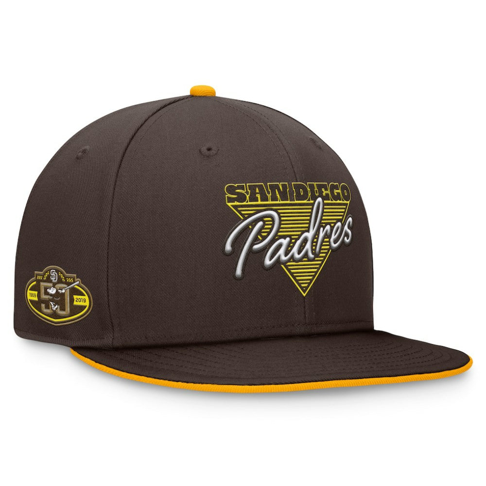 San Diego Padres Fanatics Fundamental Tri-Script Fitted Hat - MLB Hats