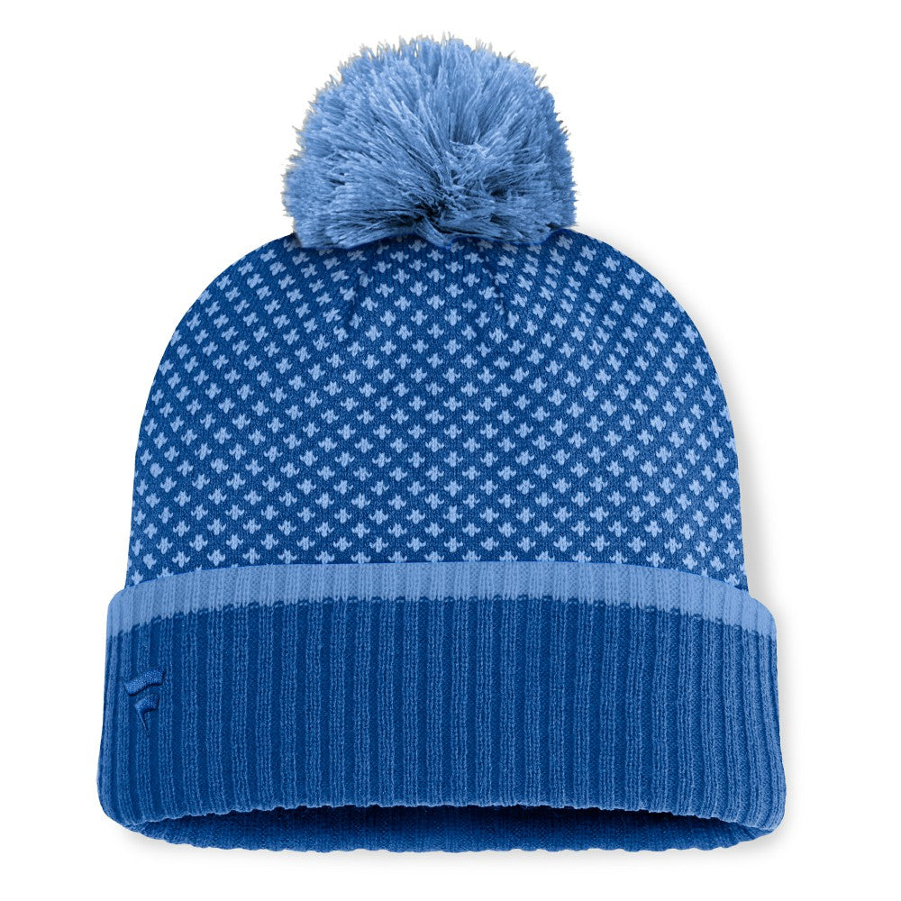 Kansas City Royals Fanatics Women's Fundamental Jacquard Cuffed Knit Hat with Pom - MLB Hats