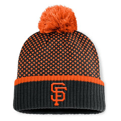 San Francisco Giants Fanatics Women's Fundamental Jacquard Cuffed Knit Hat with Pom - MLB Hats
