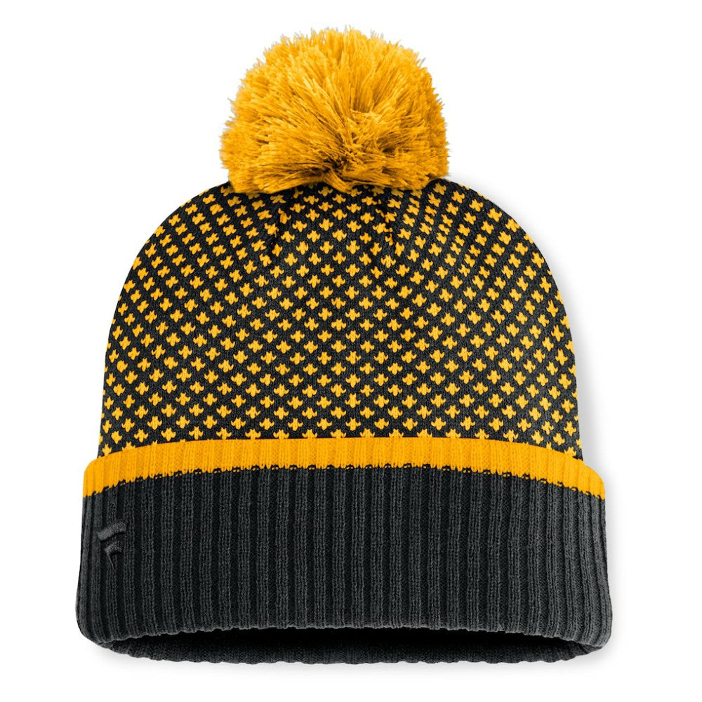 Pittsburgh Pirates Fanatics Women's Fundamental Jacquard Cuffed Knit Hat with Pom - MLB Hats
