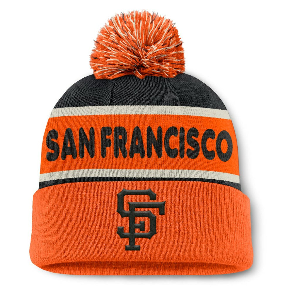 San Francisco Giants Fanatics Heritage Cuffed Knit Hat with Pom - MLB Hats