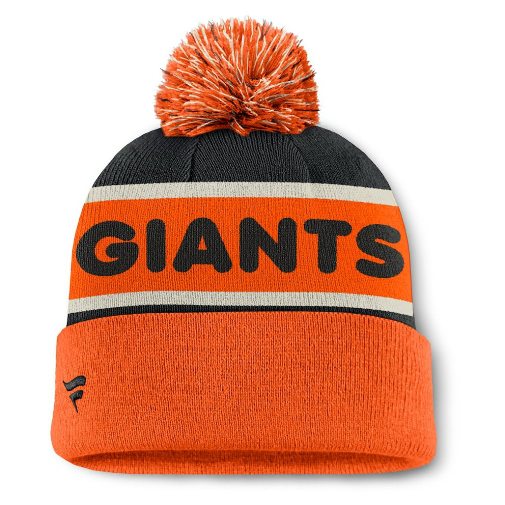 San Francisco Giants Fanatics Heritage Cuffed Knit Hat with Pom - MLB Hats