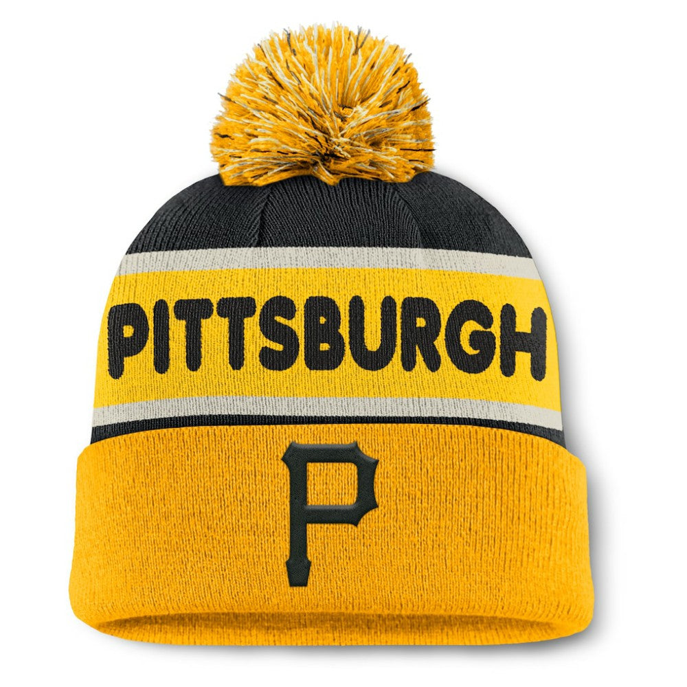 Pittsburgh Pirates Fanatics Heritage Cuffed Knit Hat with Pom - MLB Hats