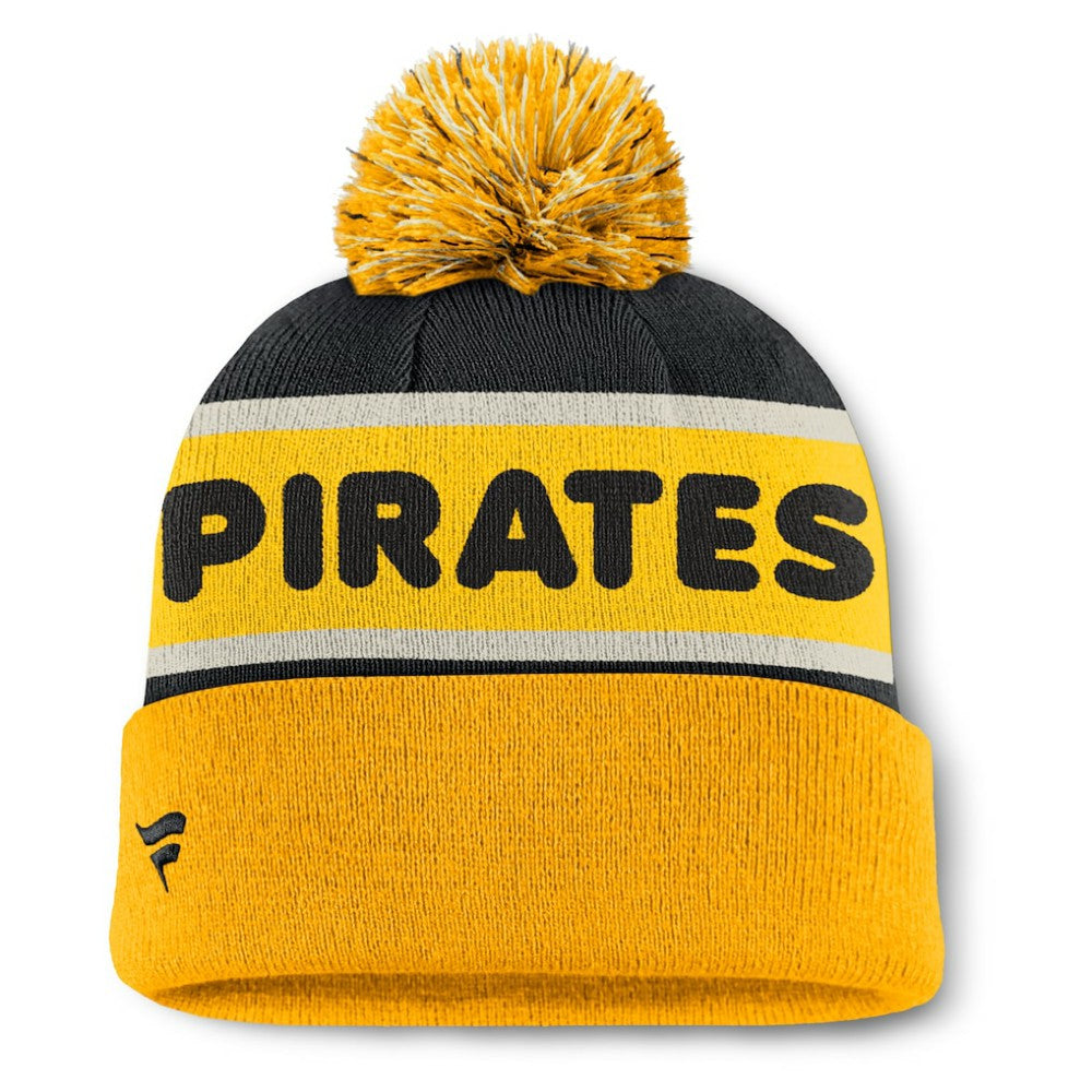 Pittsburgh Pirates Fanatics Heritage Cuffed Knit Hat with Pom - MLB Hats