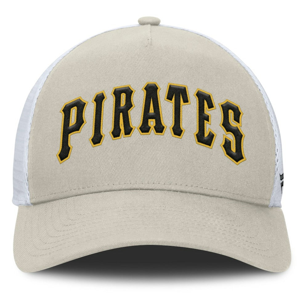 Pittsburgh Pirates Fanatics Heritage Light Khaki A-Frame Adjustable Hat - MLB Hats