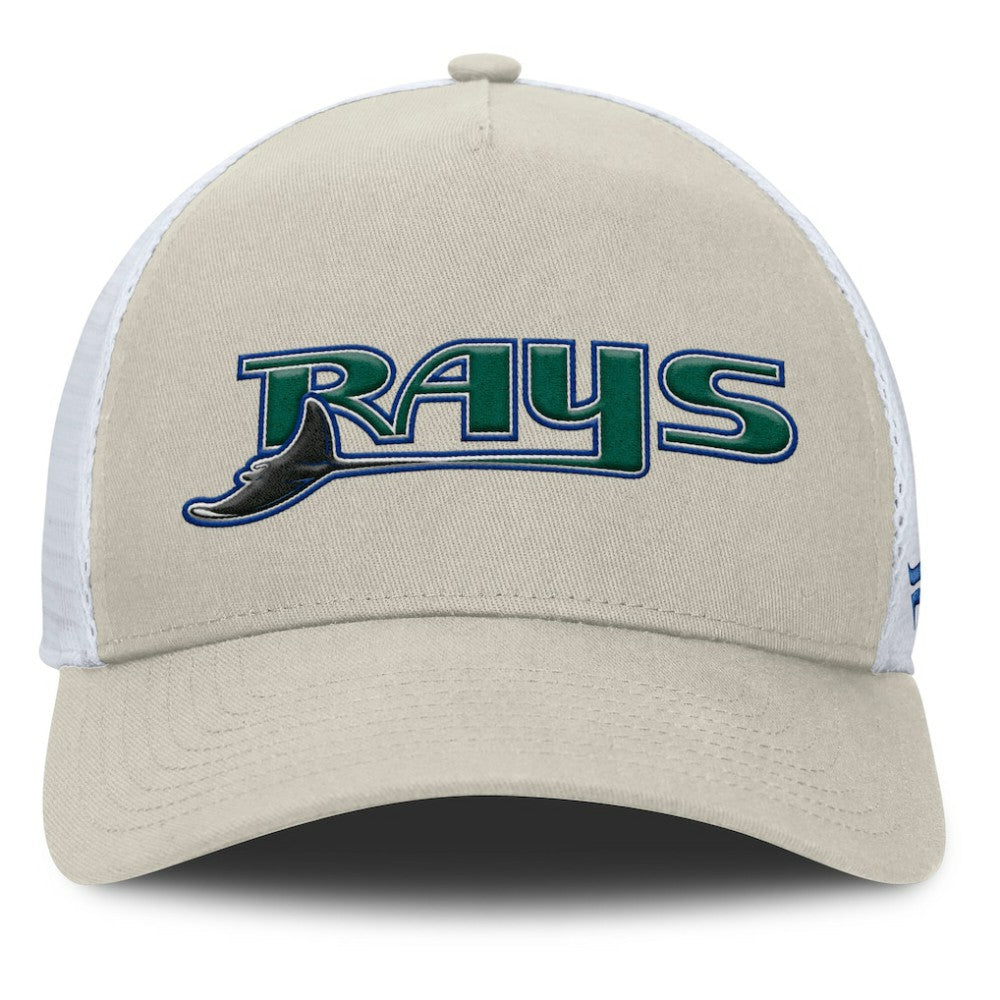 Tampa Bay Rays Fanatics Heritage Light Khaki A-Frame Adjustable Hat - MLB Hats