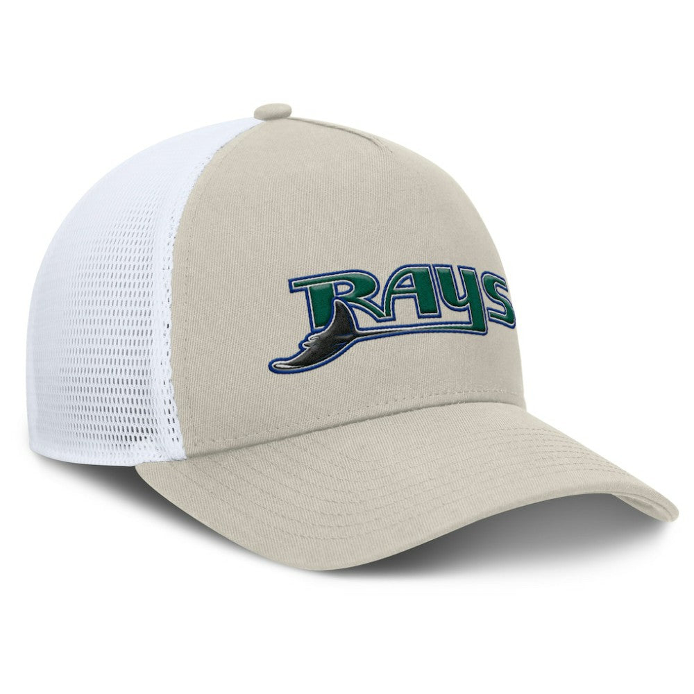 Tampa Bay Rays Fanatics Heritage Light Khaki A-Frame Adjustable Hat - MLB Hats