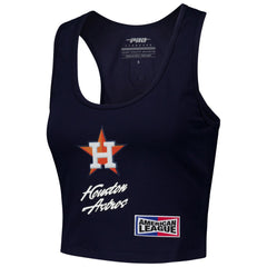 Houston Astros Pro Standard Women's Fast Lane Fitted Tri-Blend Cropped Tank Top - MLB Tanks