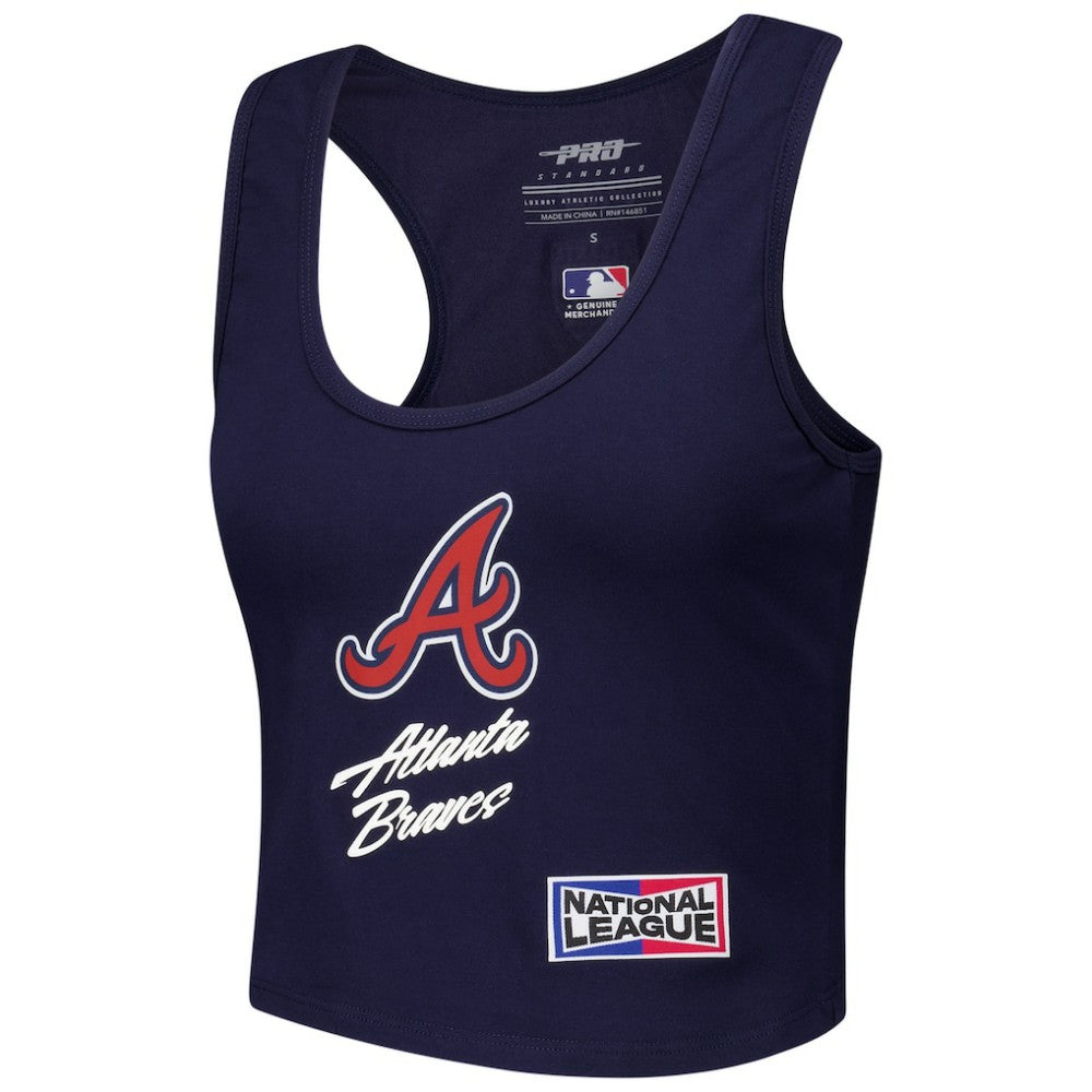 Atlanta Braves Pro Standard Women's Fast Lane Fitted Tri-Blend Cropped Tank Top - MLB Tanks