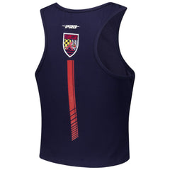 Atlanta Braves Pro Standard Women's Fast Lane Fitted Tri-Blend Cropped Tank Top - MLB Tanks