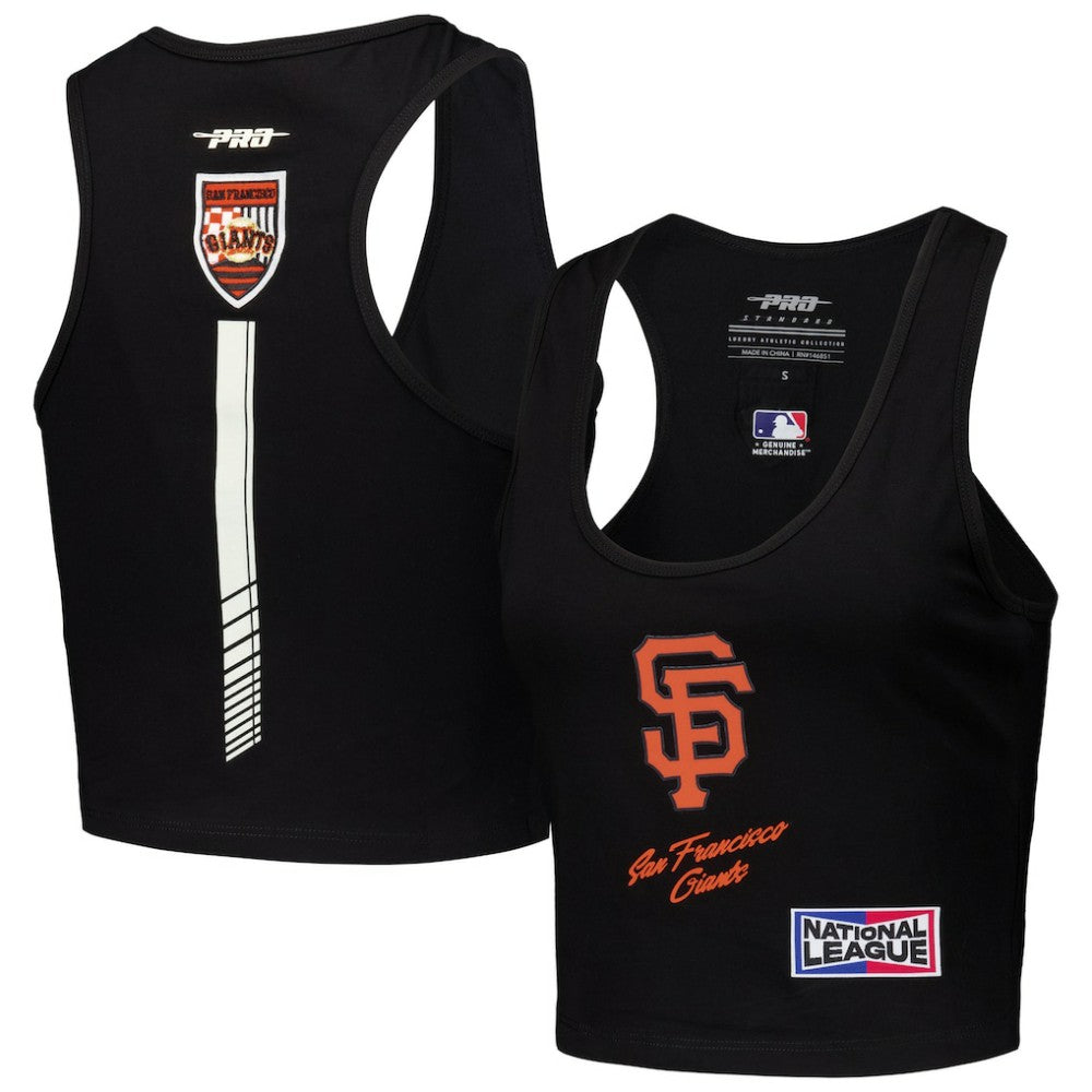 San Francisco Giants Pro Standard Women's Fast Lane Fitted Tri-Blend Cropped Tank Top - MLB Tanks